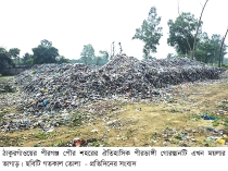 গোরস্তান এখন পৌর বর্জ্যের ভাগাড়, বিষাক্ত পরিবেশ    