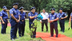 চাঁপাইনবাবগঞ্জ পুলিশের  বৃক্ষরোপণ কর্মসূচি
