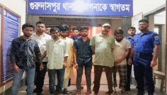 গুরুদাসপুরে মাদকের আস্তানায় পুলিশী অভিযান, আটক ৬