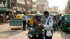 ট্রাফিক আইন লঙ্ঘনে রাজধানীতে ৩ হাজার ৯১৮ মামলা