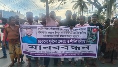 গোবিন্দগঞ্জে জহুরুল হত্যাকারীদের গ্রেফতারের দাবিতে মানববন্ধন