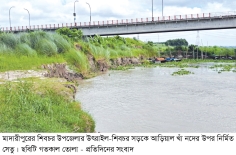 ঝুঁকিতে শিবচরের উৎরাইল-শিবচর সড়কের সেতু   