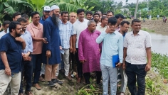 গাইবান্ধায় খাল খনন কার্যক্রম পরিদর্শনে এমপি লিংকন