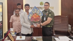 স্বপ্ন থেকে শিখরে: পুলিশ ক্যাডারে প্রথম হওয়া আনসার সদস্যের সন্তানকে সংবর্ধনা