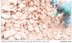 নিম্নমানের সামগ্রী দিয়ে সড়ক নির্মাণ     