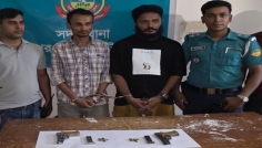 গাজীপুরে বিদেশী দুইটি পিস্তল গুলিসহ দুই যুবক গ্রেপ্তার