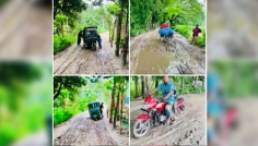 শামবারাদিয়া সড়কে খানাখন্দ, ভোগান্তিতে হাজারো মানুষ